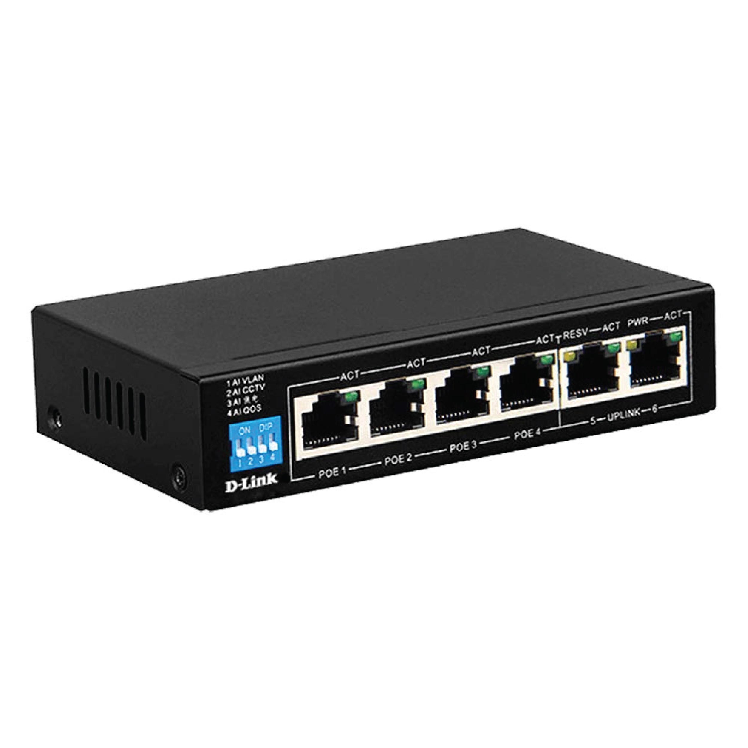 D-LINK DGS-F1006P-E 6PORT 10/100/ 1000MBPS SWITCH WITH 4 POE-767