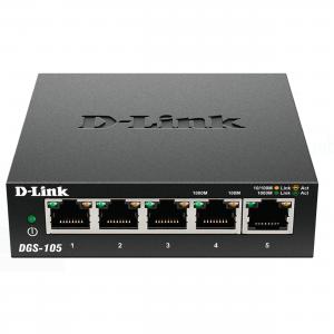 D-LINK 5 PORT DGS105 GIGABIT UNMANAGED DESKTOP SWITCH-LSP